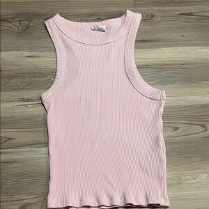 Cotton On Light Pink Ribbed Tank Top